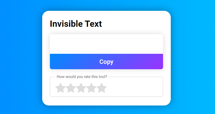 Invisible Text Generator