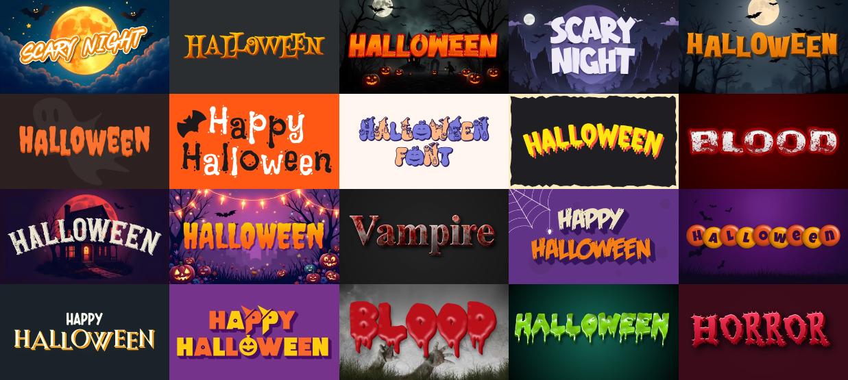 List of Halloween Fonts