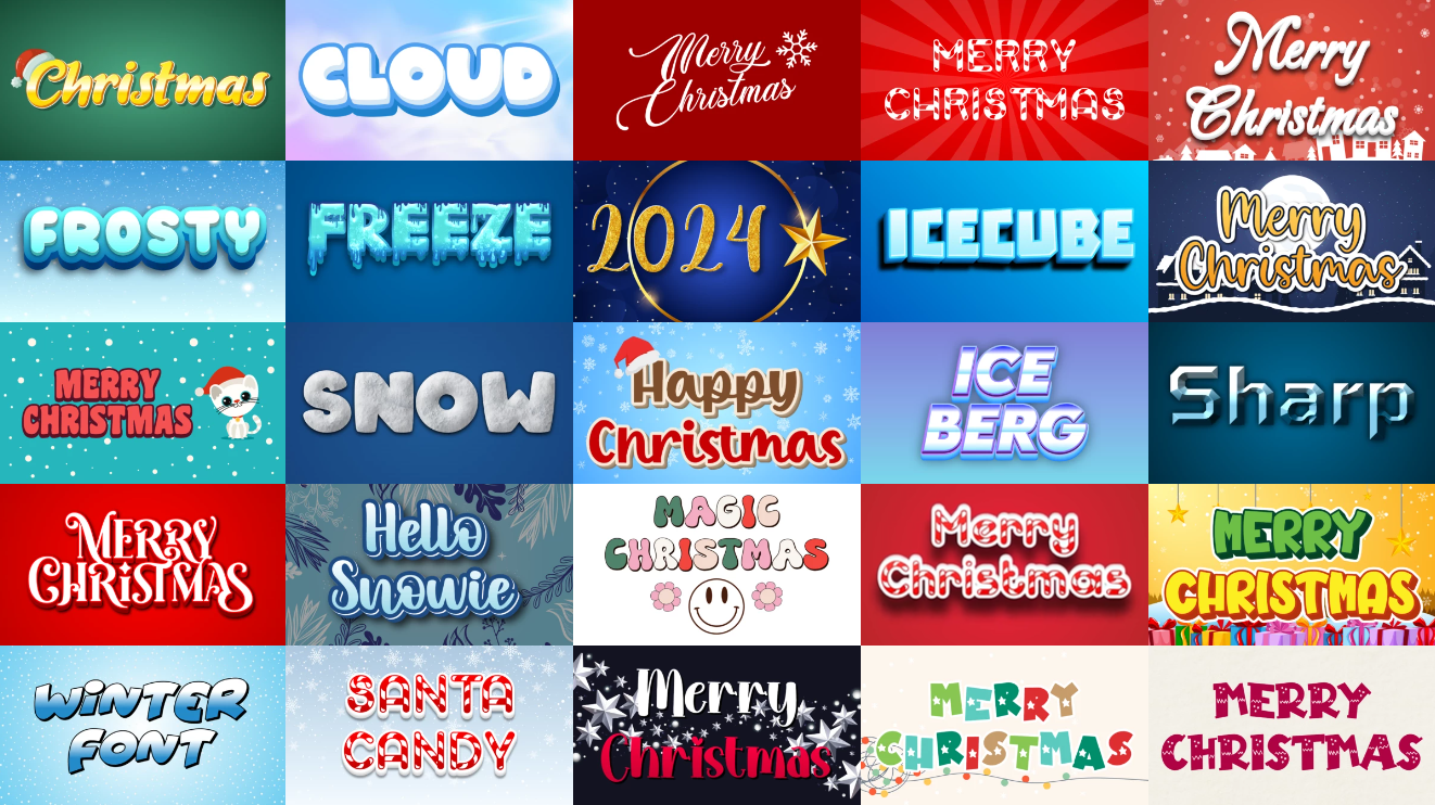 Christmas Text Effects