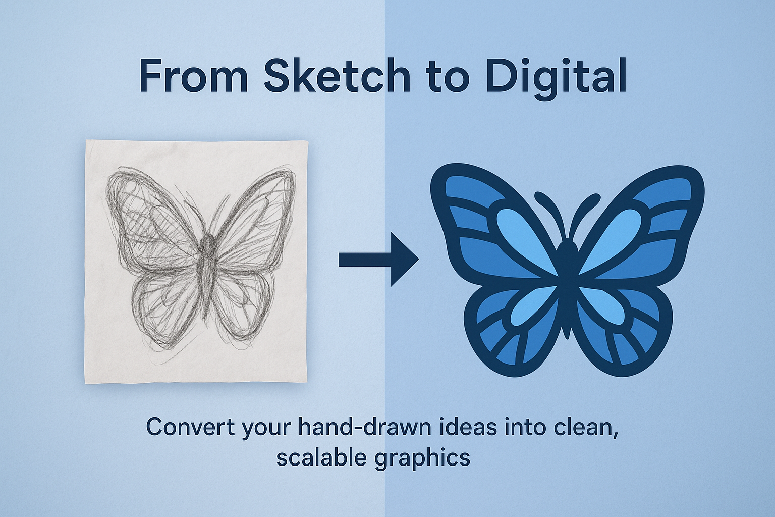 Sketch vectorized into web graphic SVG