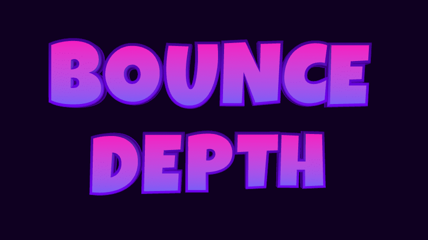 Bounce Depth 3D Text Animation