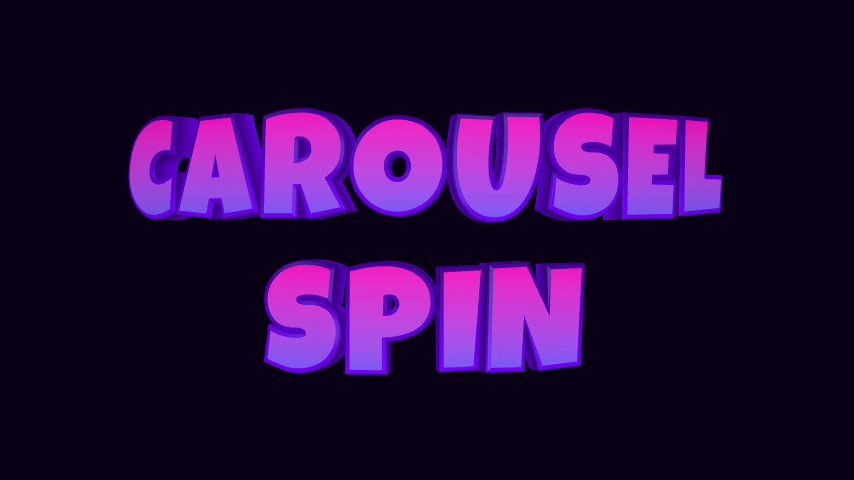 Carousel Spin 3D Text Animation
