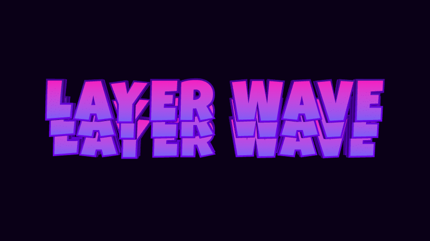 Layer Wave 3D Text Animation