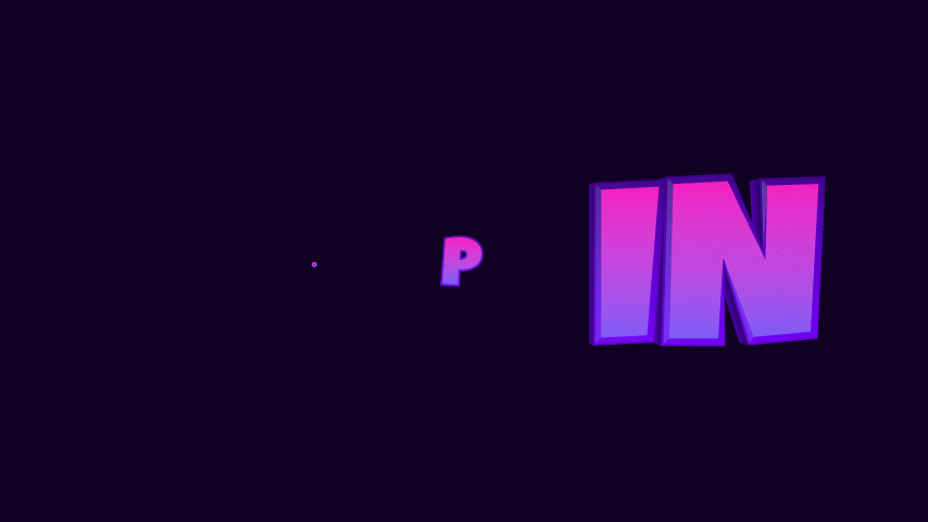 Pop In 3D Text Animation
