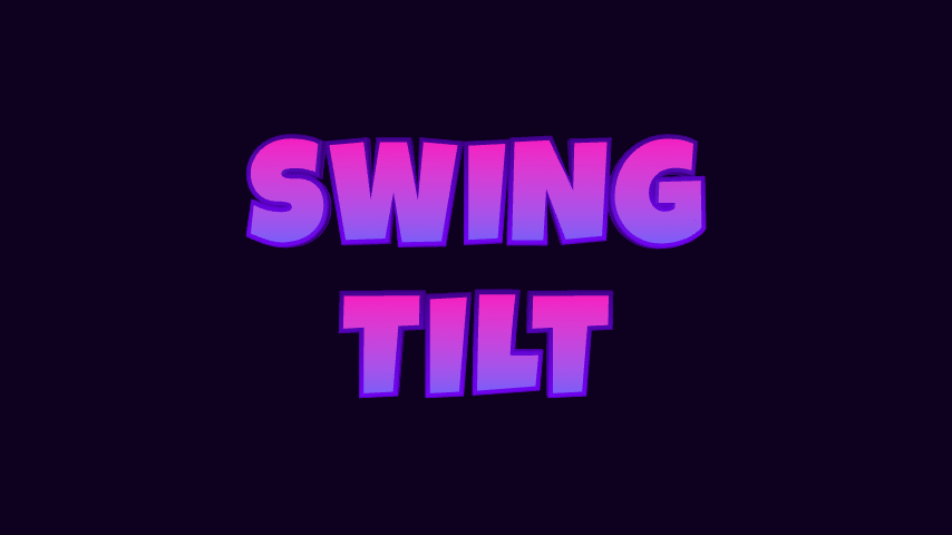 Swing Tilt 3D Text Animation