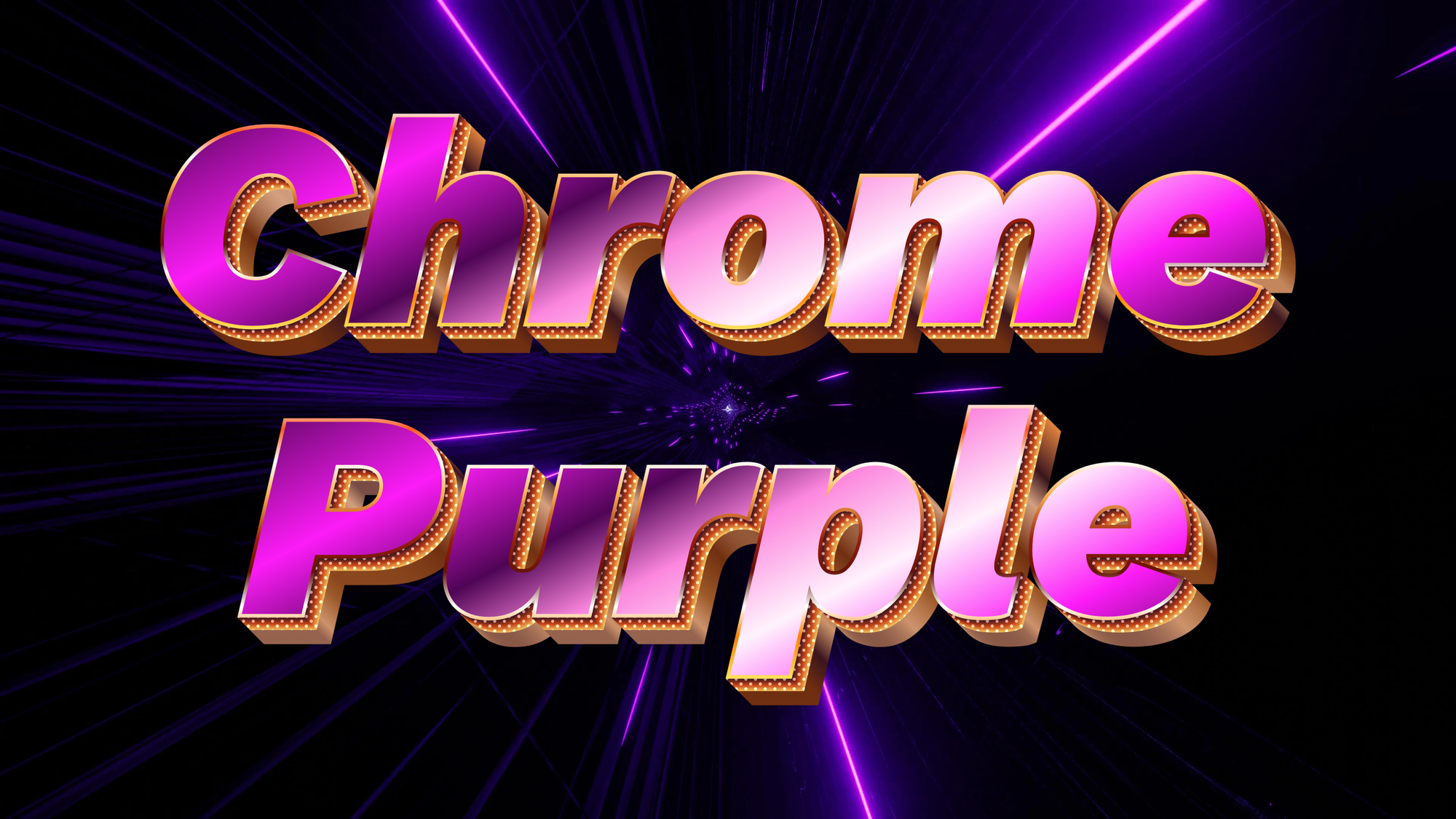 Chrome Purple Text Effect