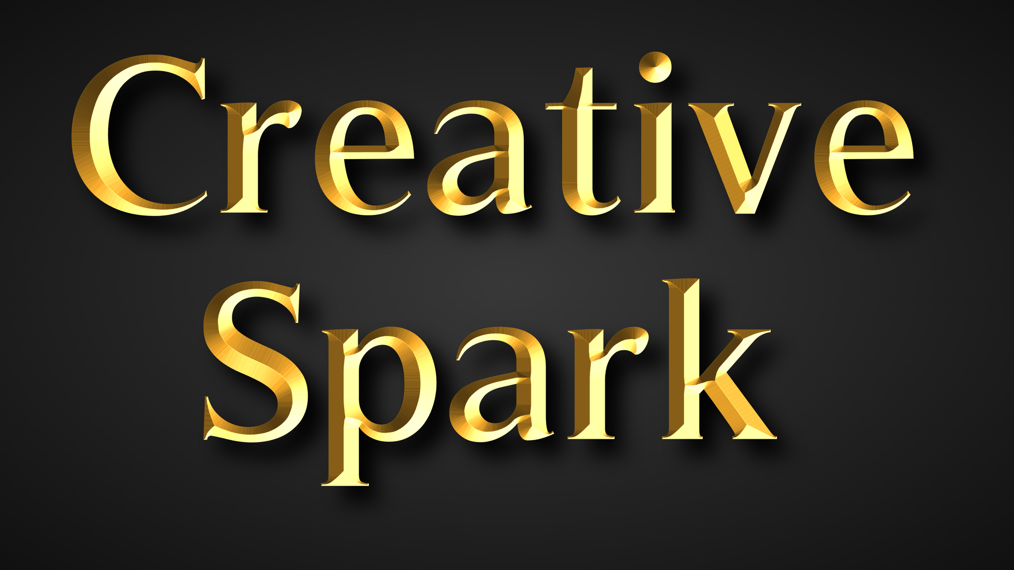Creative Spark Golden Text Effect