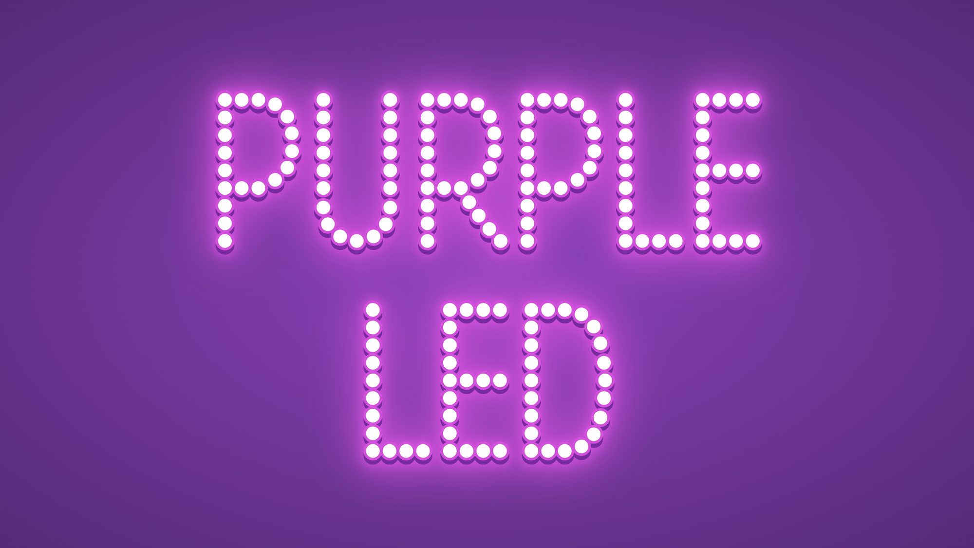 Purple Led Text Effect