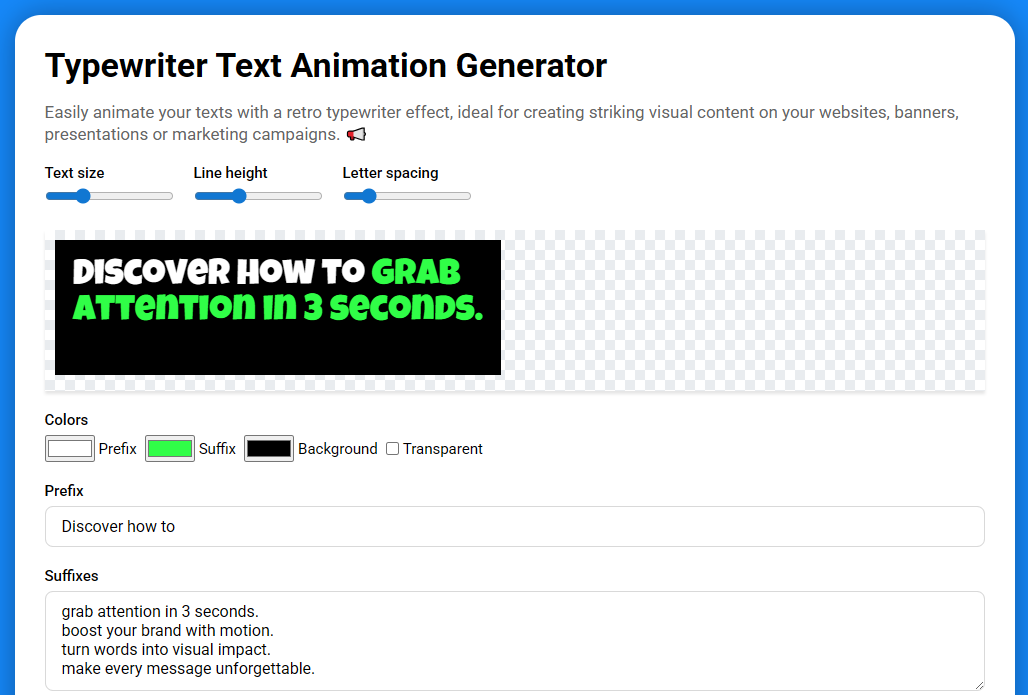 Typewriter Generaor
