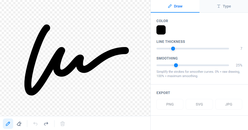 Signature Maker Draw Inferface
