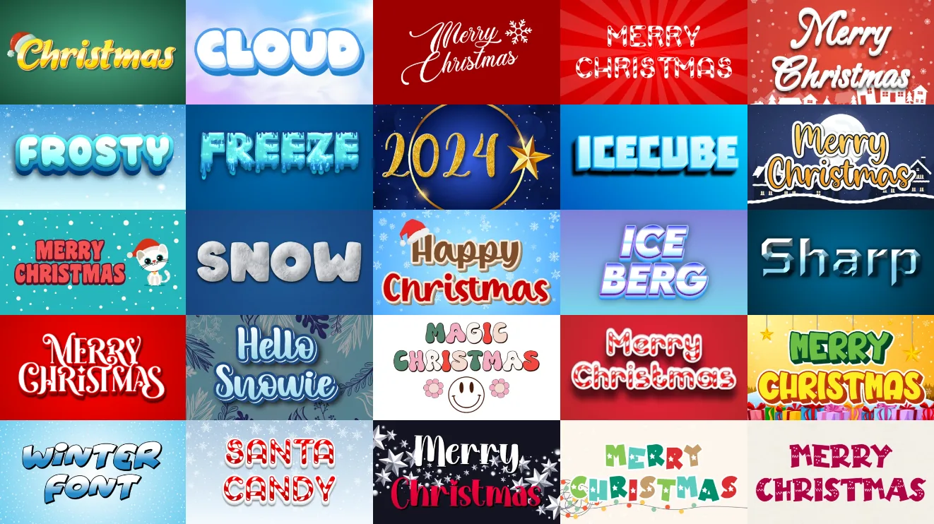 Christmas Text Effects