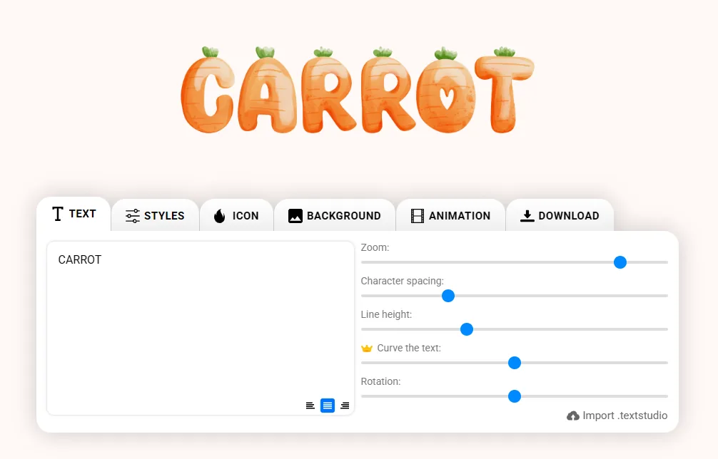 Alphabet Maker で作ったフォントの例