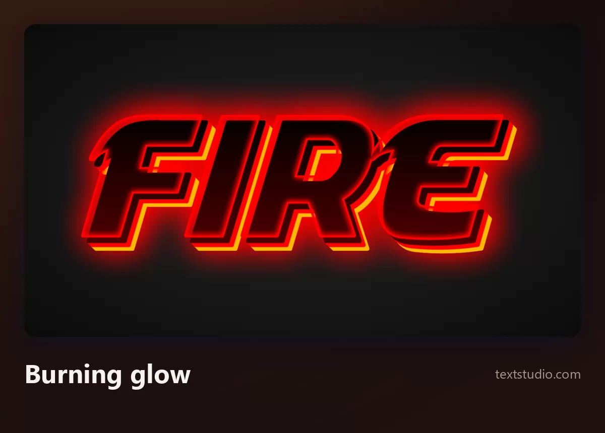 The word Fire in dark letters ringed with a bright red-orange glowing outline that bleeds outward into the surrounding darkness