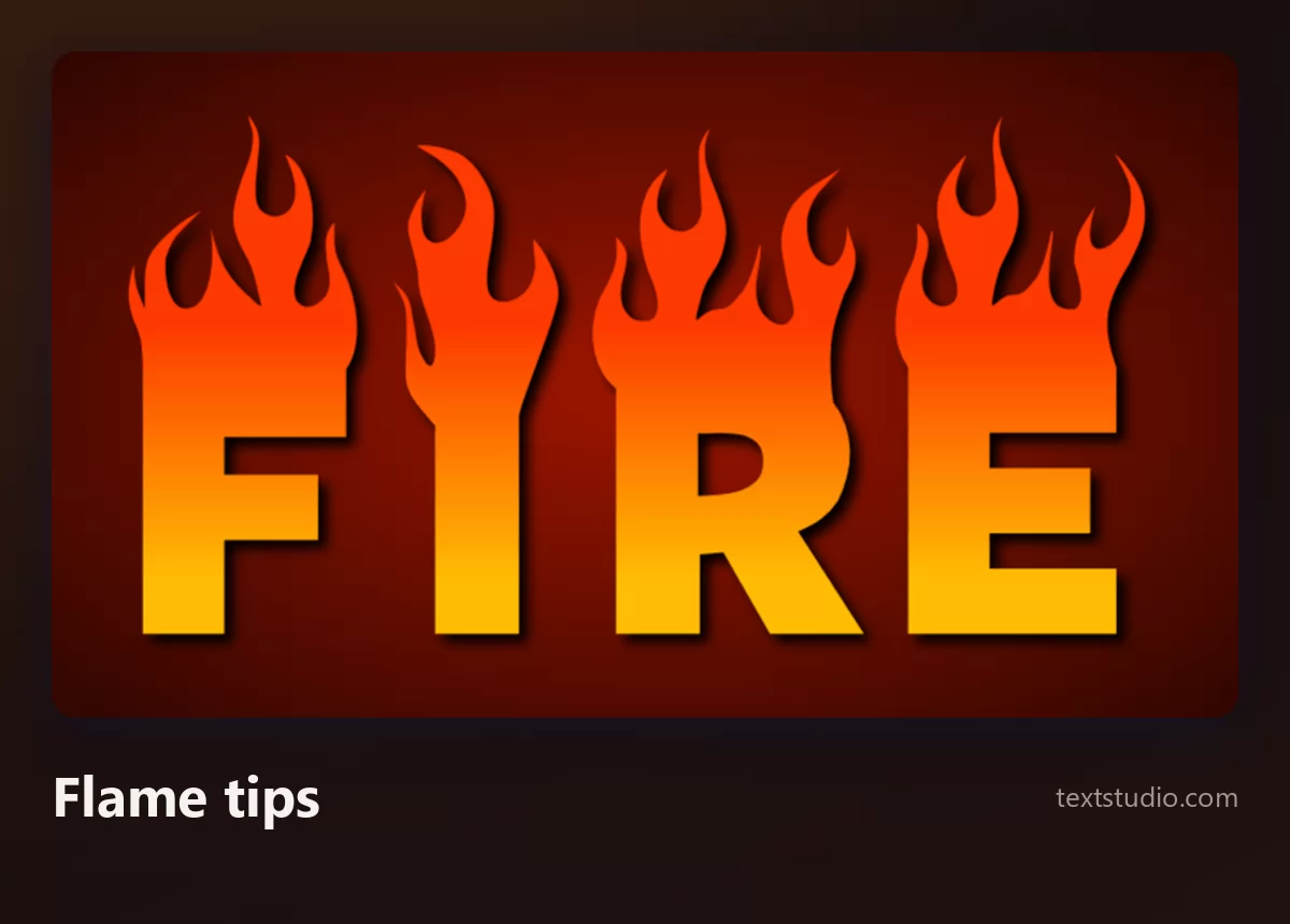 The word Fire in solid orange to yellow letters with sharp graphic flame shapes rising from the top of each character