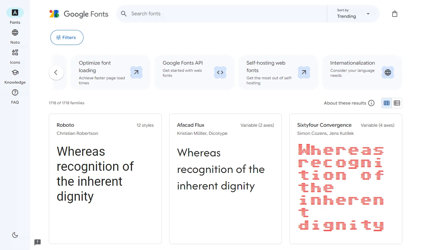 Google Fonts