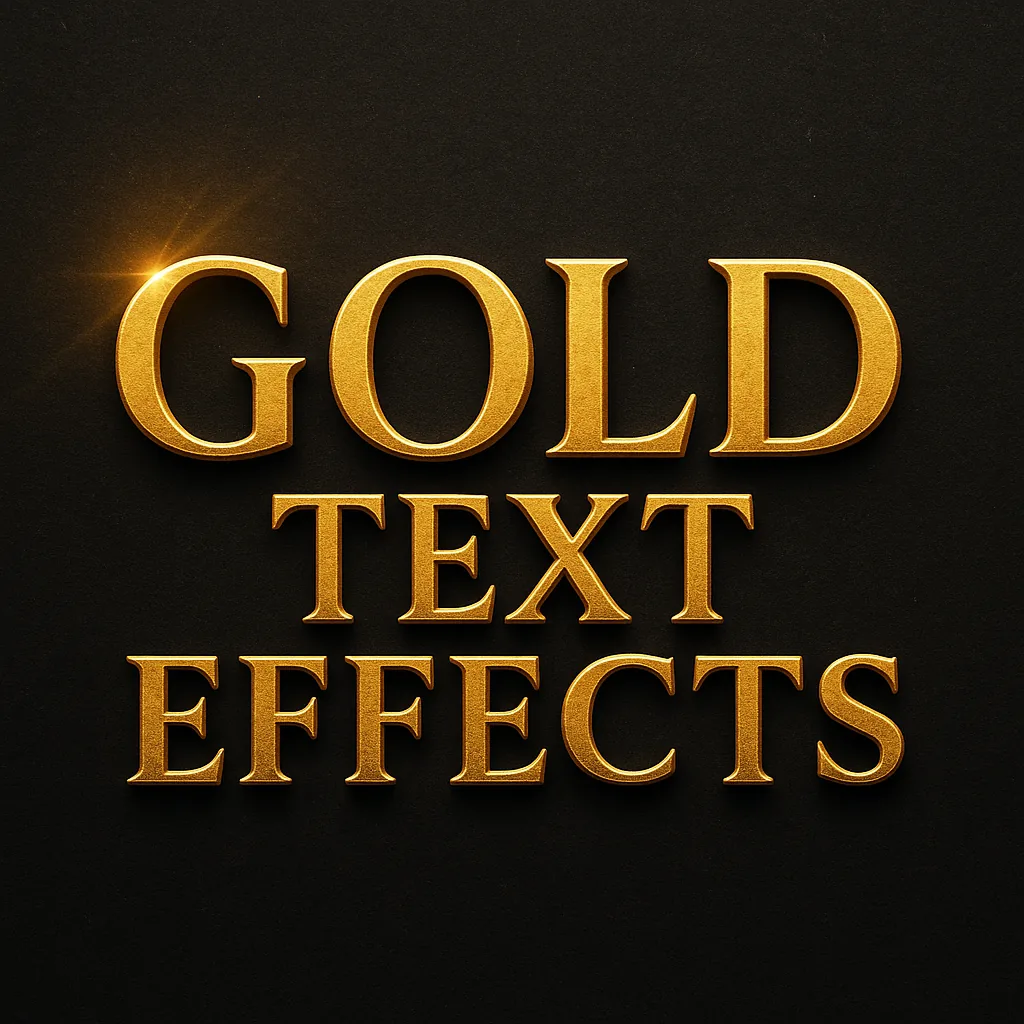 Efectos de texto dorado