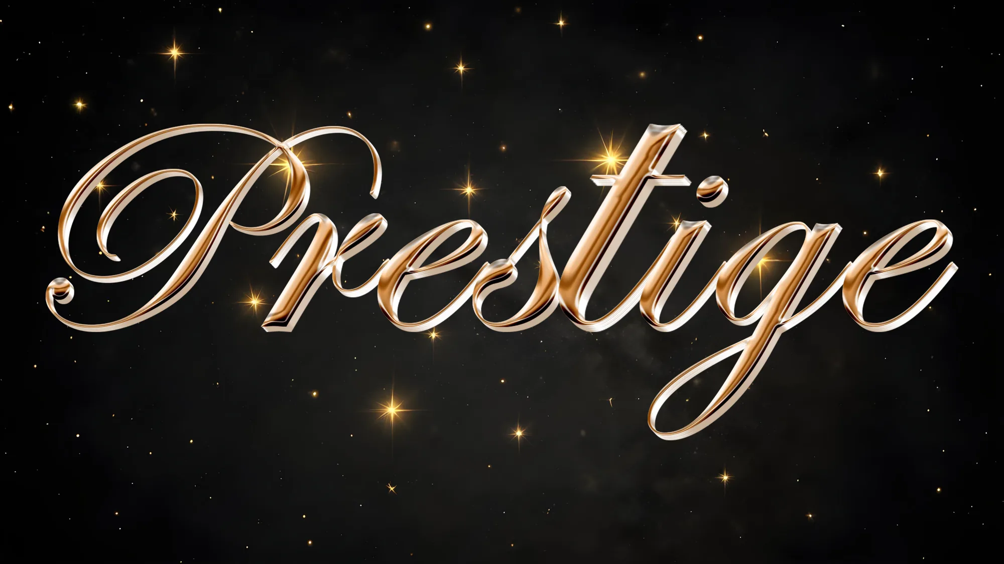 Efecto de texto Golden Prestige