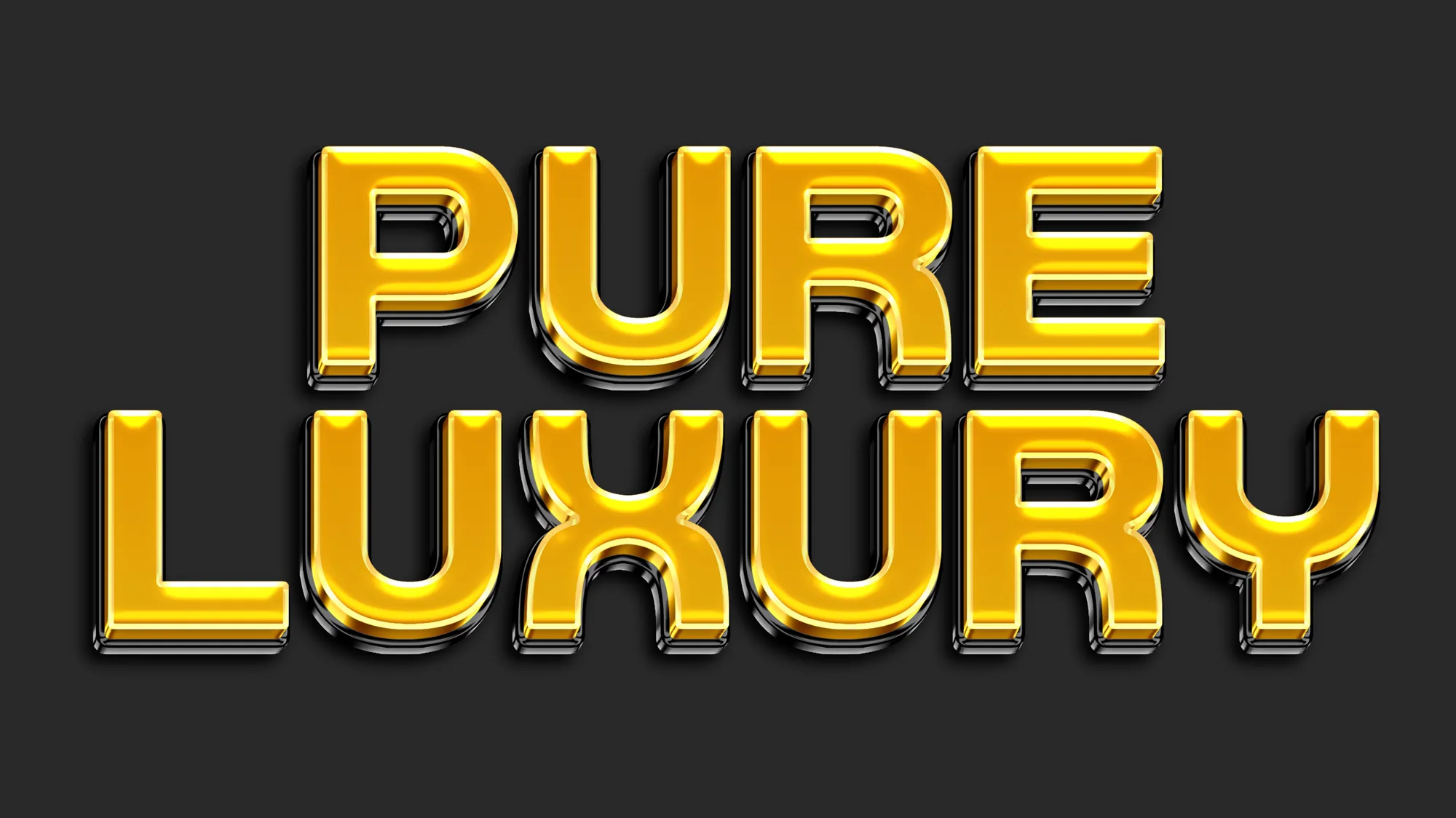 Efecto de texto Pure Luxury