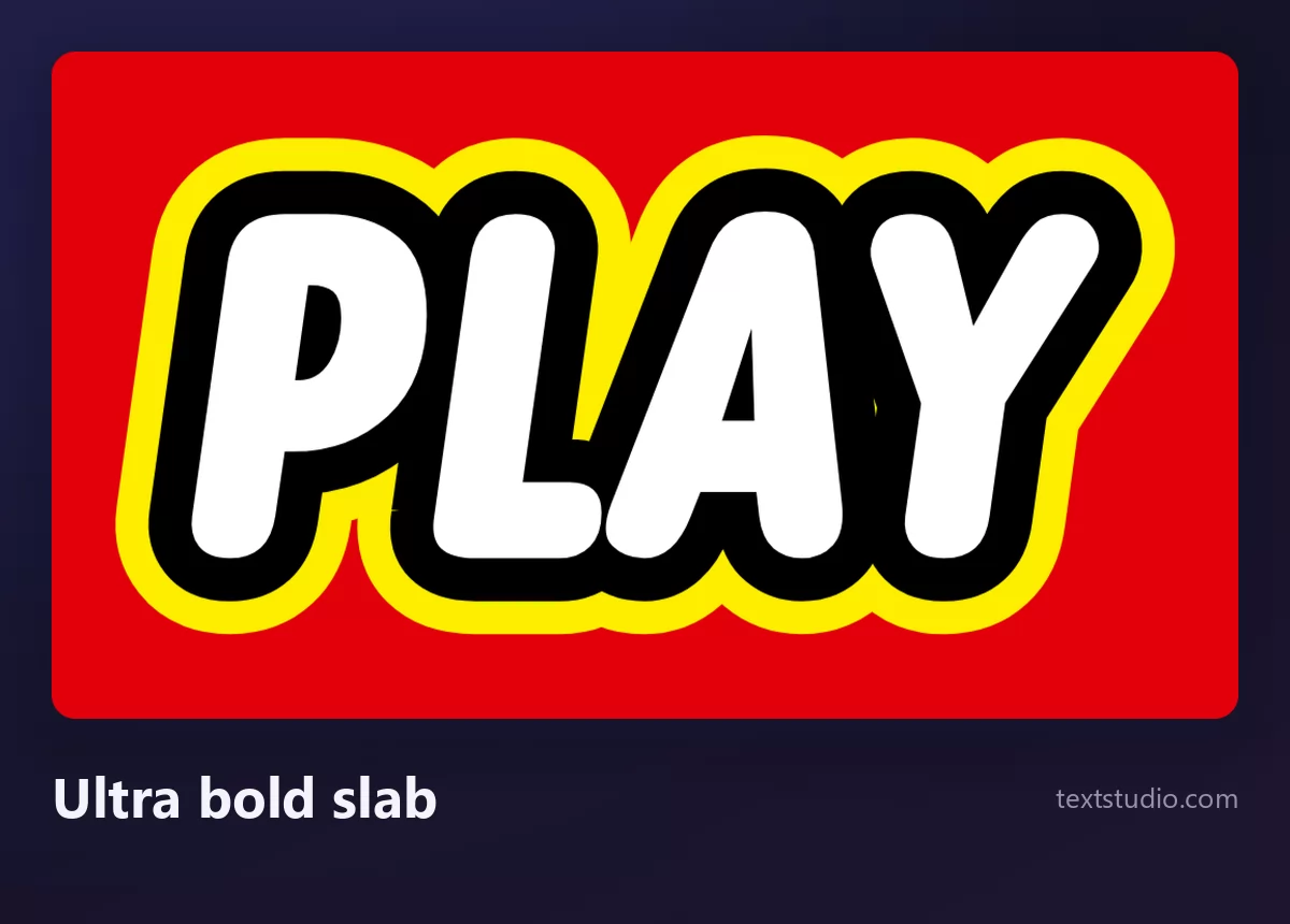 The word PLAY in very heavy white capitals surrounded by a yellow halo, on a flat red background