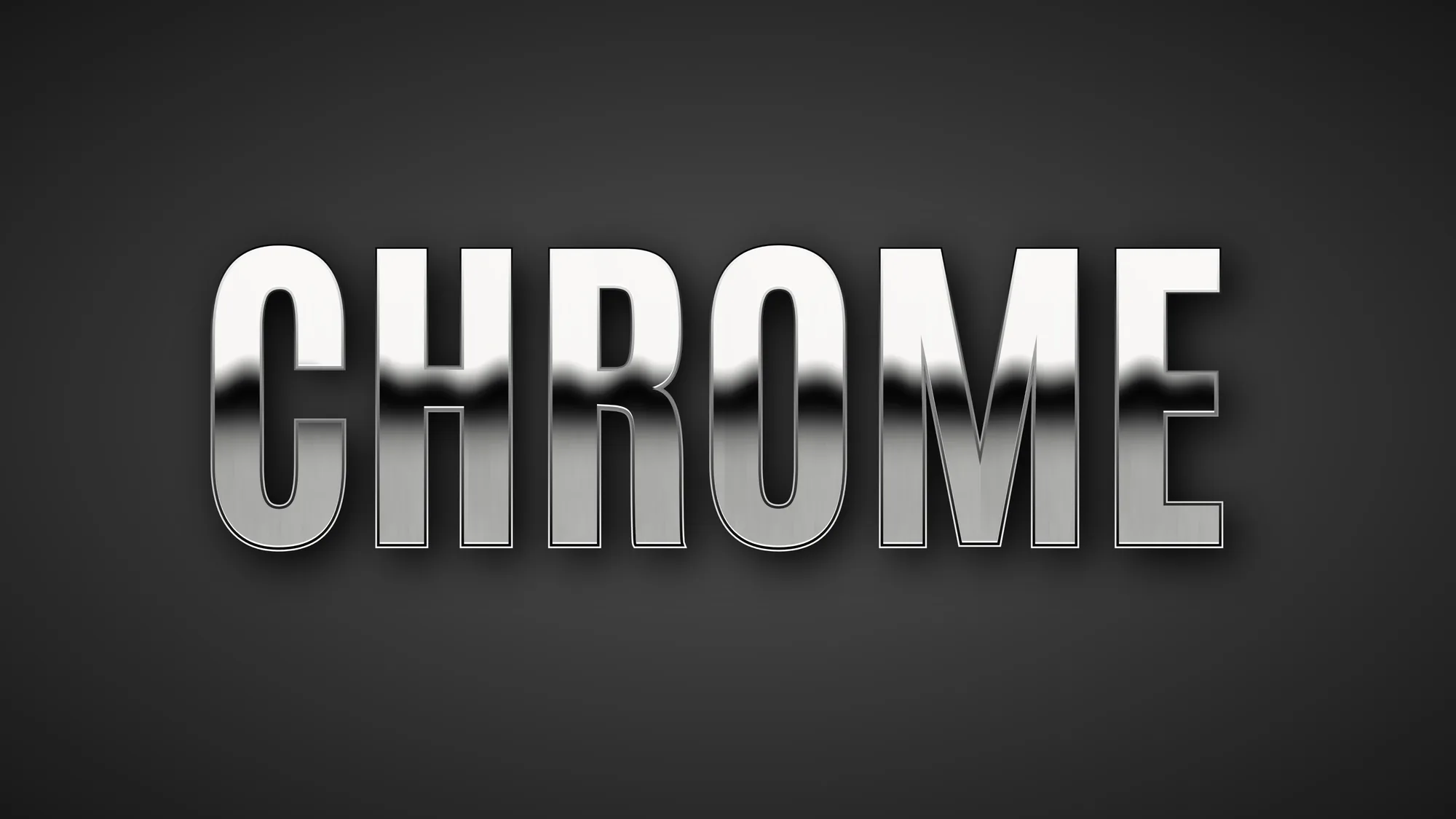 Chrom-Schrift