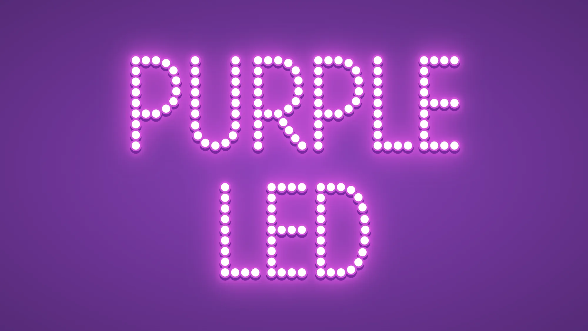 Purple Led Text Effect