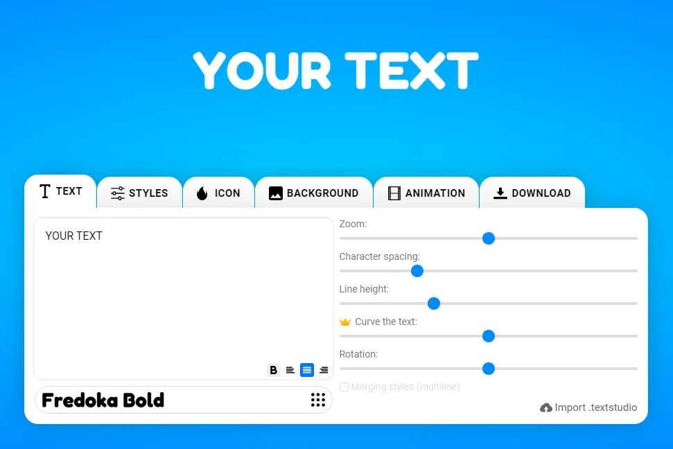 L'éditeur TextStudio