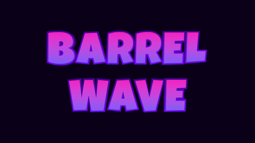 Animación de texto 3D onda de barril
