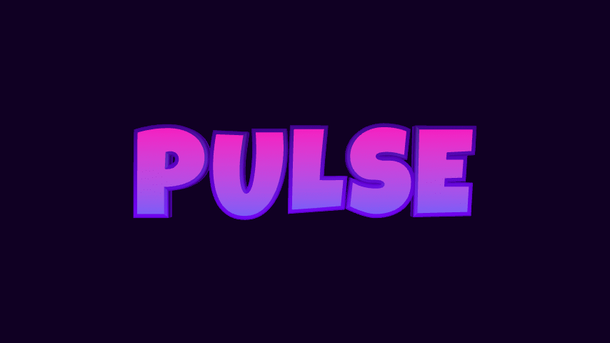 Animación de texto 3D pulso