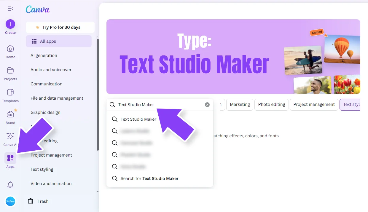 Canva Texteffekte