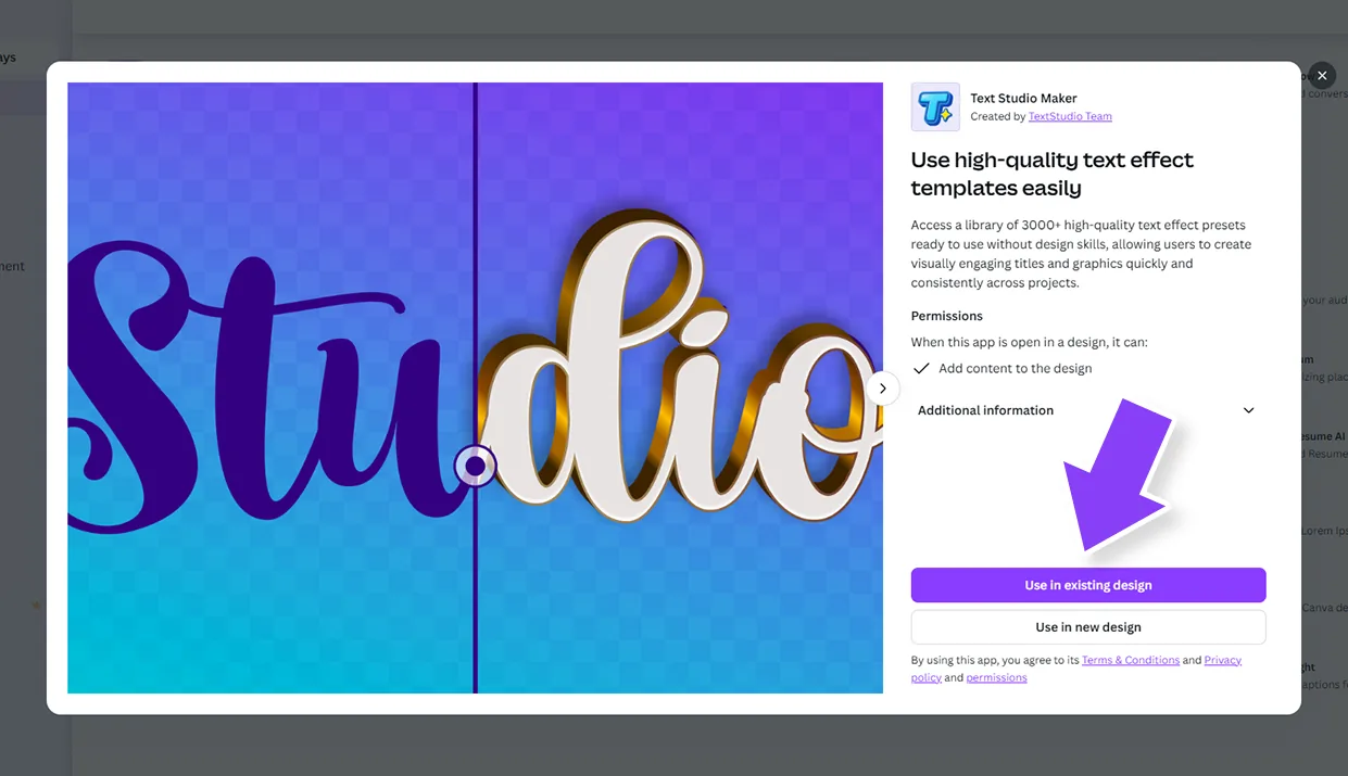 Text Studio Maker in Canva