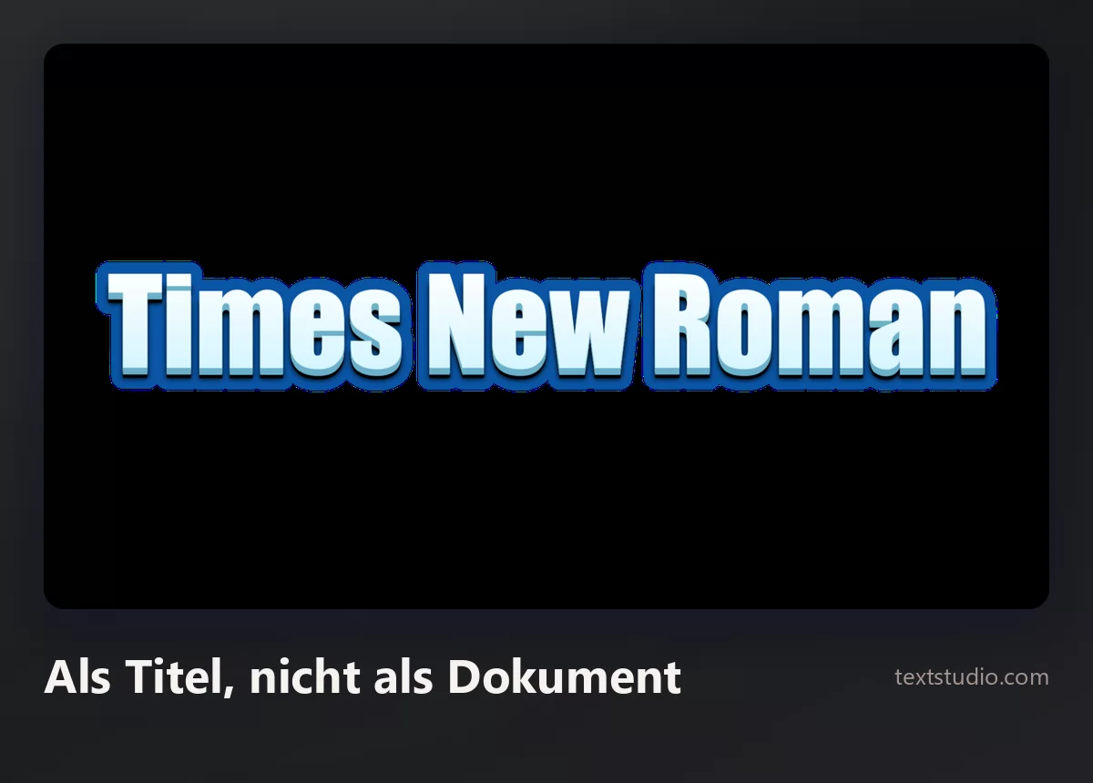 Die Wörter Times New Roman in einem blauen dreidimensionalen Stil mit heller Kontur auf schiefergrauem Hintergrund