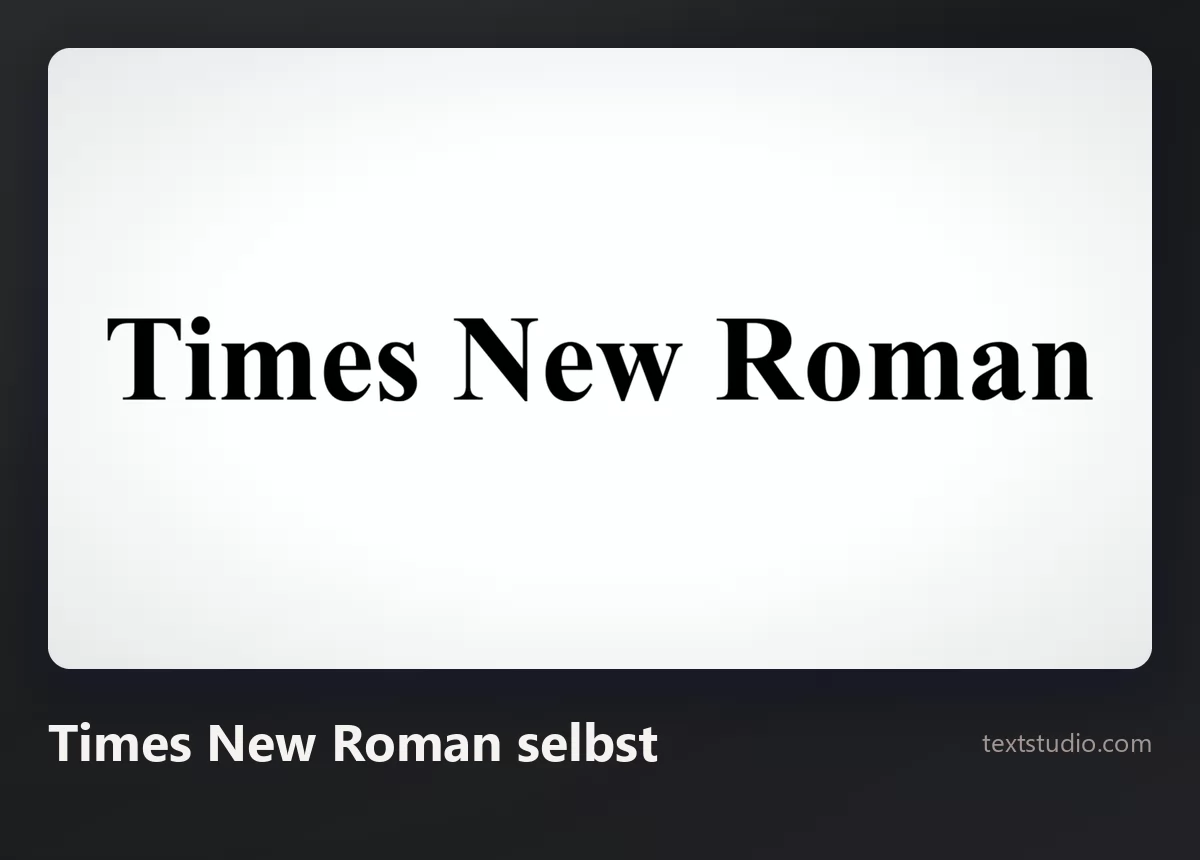Die Wörter Times New Roman in der Times-New-Roman-Schrift, schwarze Serifenbuchstaben auf schlichtem weißem Hintergrund